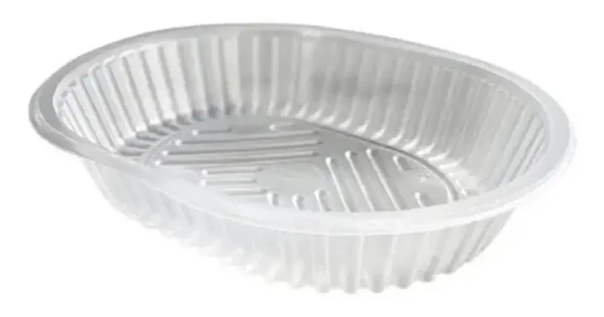 bandeja pp amcor 105 ovalada x 100