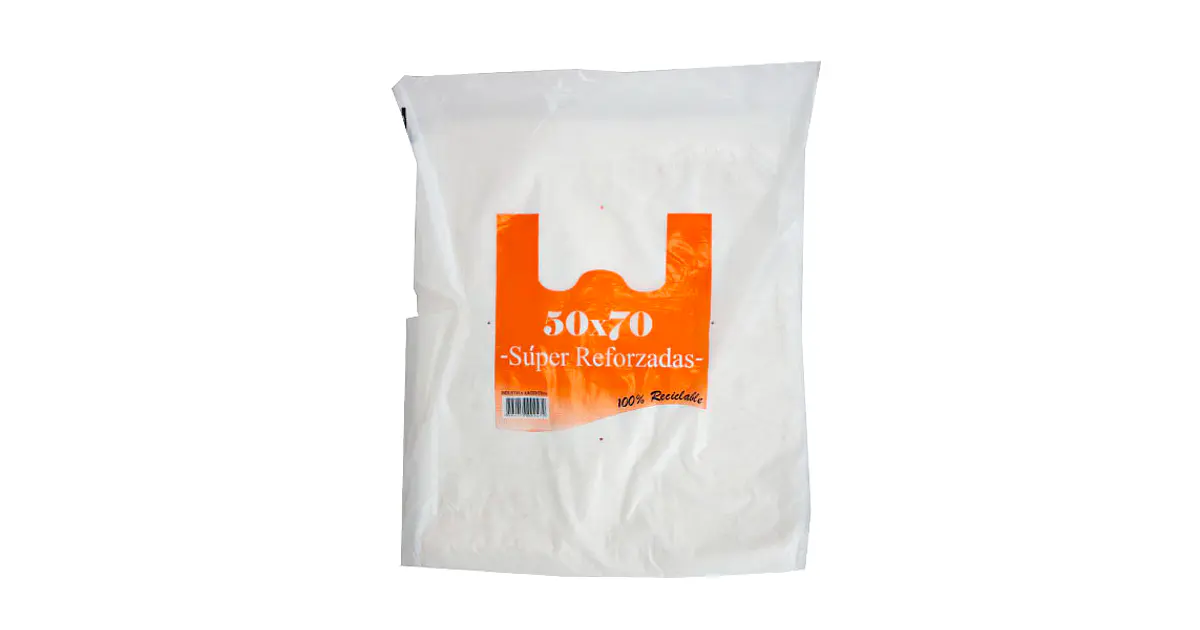 bolsa camiseta 50x70 cm mamut blanca