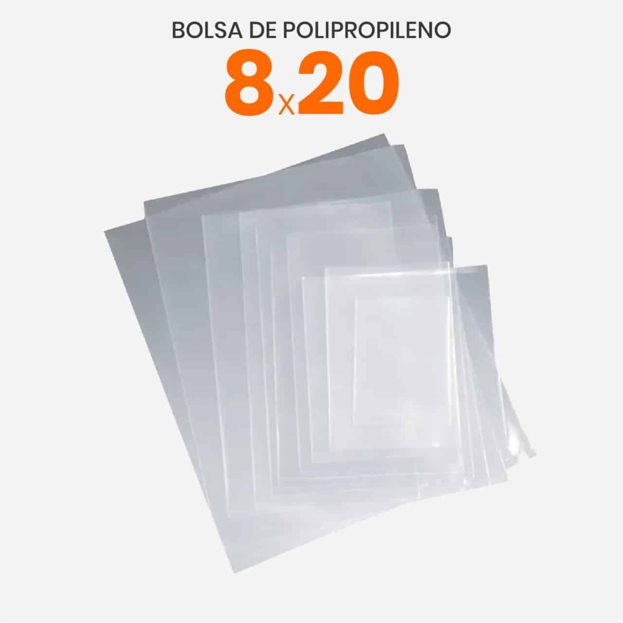 bolsa polipropileno 8x20 x 200 u