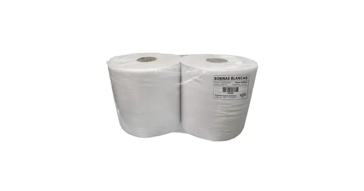 bobina blanca doble hoja fenix eco 20x400m x 2