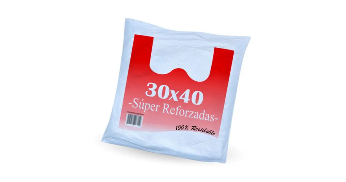 bolsa camiseta 30x40 cm mamut blanca