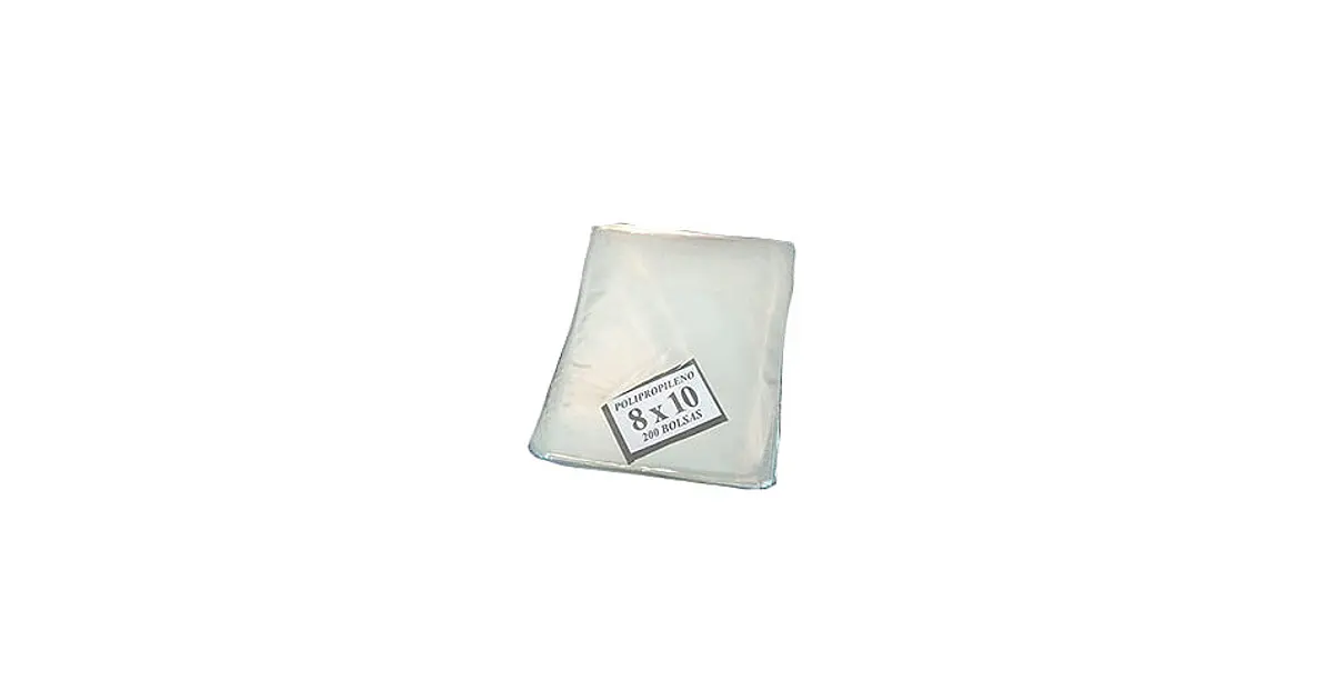 bolsa polipropileno 8x10 x 200 u